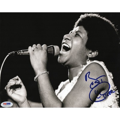 Aretha Franklin アレサ・フランクリン 直筆サイン写真 PSA認証