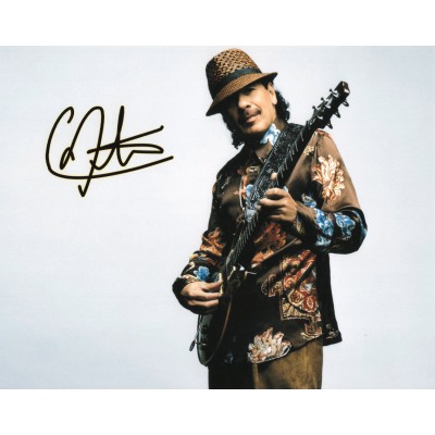 Carlos Santana カルロス・サンタナ 直筆サイン入り写真認証COA付