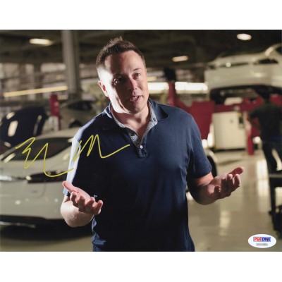 Elon Musk イーロン・マスク 直筆サイン写真PSA認証