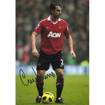 Gary Neville ガリー・ネヴィル 直筆サイン入り写真COA付