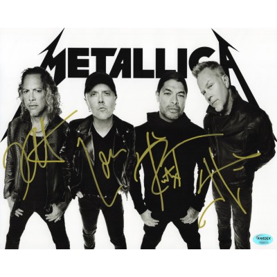 METALLICA メタリカ 直筆サイン入り写真認証COA付