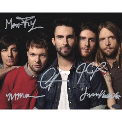 Maroon 5 マルーン5 バンド全員です 直筆サイン入り写真認証付