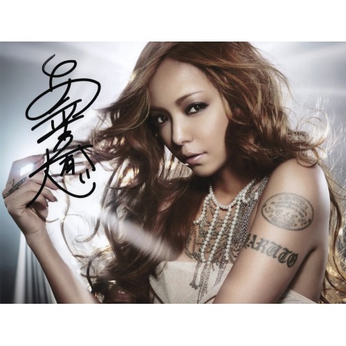 安室奈美恵直筆サイン入り写真当選書付