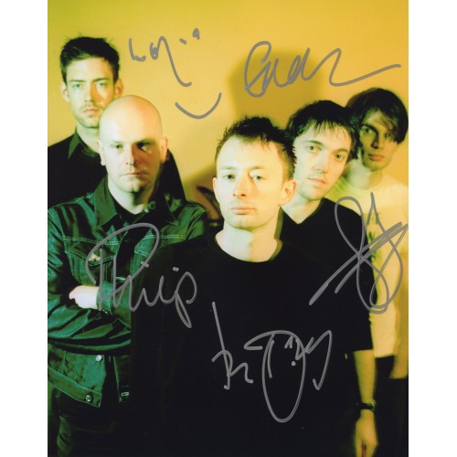Radiohead レディオヘッド 直筆サイン入り写真認証COA付 Radiohead レディオヘッド 直筆サイン入り写真認証COA付