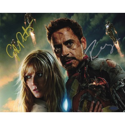 Robert Downey Jr. ロバート・ダウニー・Jr. Gwyneth Paltrow グウィネス・パルトロー 直筆サイン入り写真認証COA付