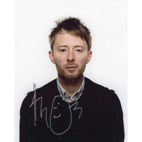 Thom Yorke トム・ヨーク 直筆サイン入り写真認証COA付